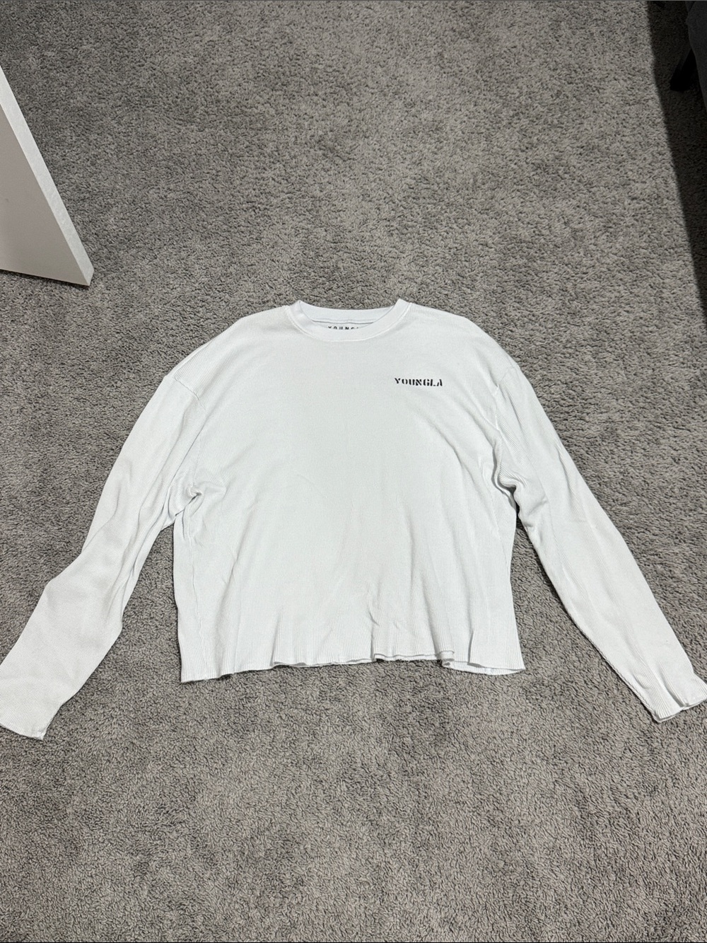 YoungLA Off-White Long Sleeve Waffle Knit